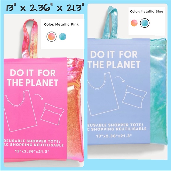 Fold-Up Shopping Bag Tote, Reusable, By Out-Tech, Folds to 4 1/4 x 4 1/4” Square - Picture 12 of 12